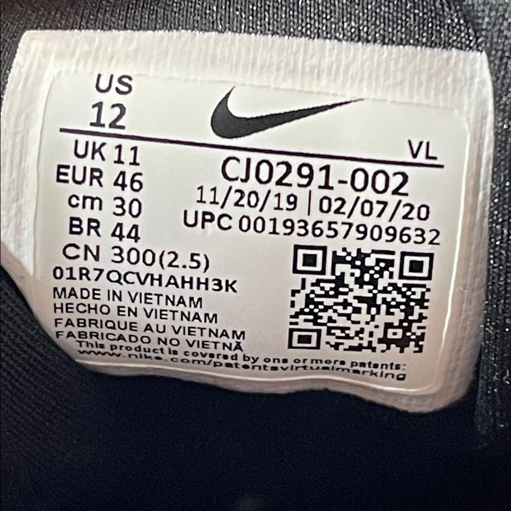 NIKE Air Zoom Winflo 7 'Smoke Grey Volt' Running Trainers Sneakers Size 12 - Picture 12 of 13